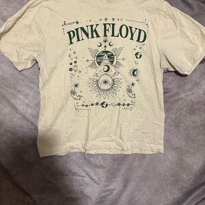 Pink Floyd Cream Tee with Green Design